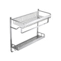 Avtoit | Black / Silver Bathroom Accessories Aluminum Hardware Set Bathroom Shelf