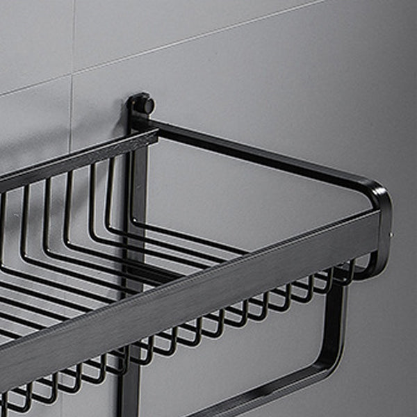 Avtoit | Black / Silver Bathroom Accessories Aluminum Hardware Set Bathroom Shelf