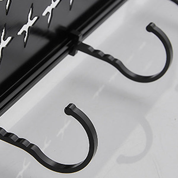 Avtoit | Black / Silver Bathroom Accessories Aluminum Hardware Set Bathroom Shelf