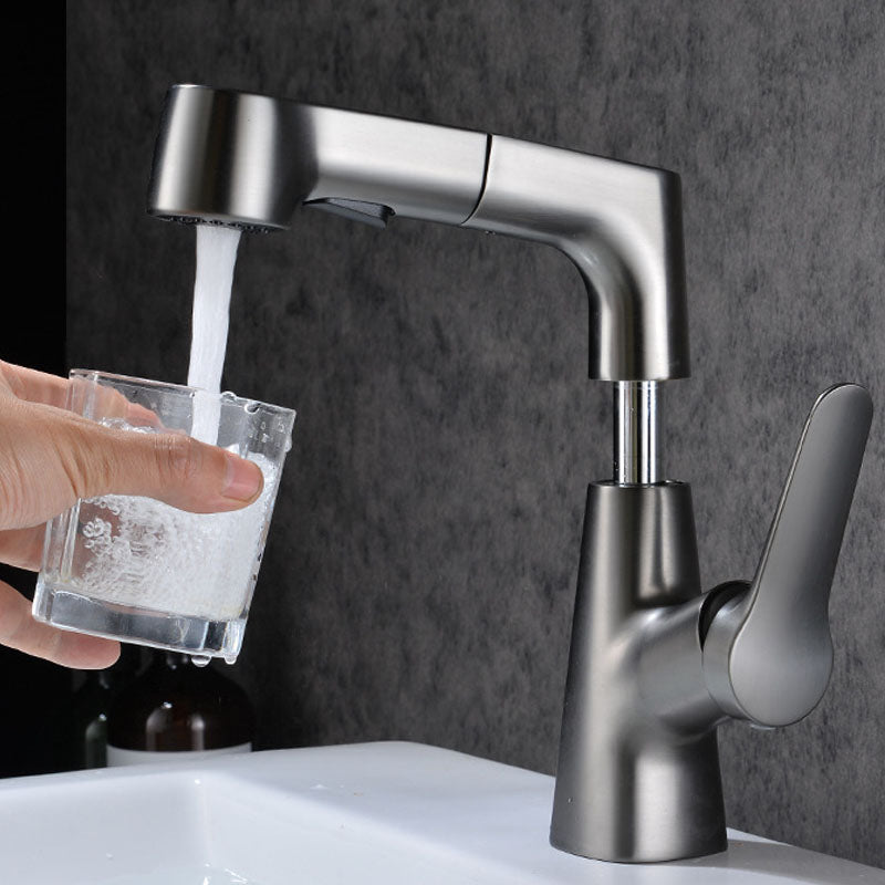 Avtoit | Modern Sink Faucet Copper Single Handle Low Arc Pull-Out Sink Faucet
