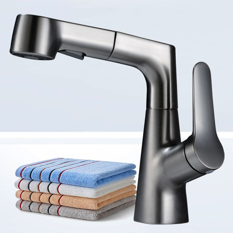Avtoit | Modern Sink Faucet Copper Single Handle Low Arc Pull-Out Sink Faucet