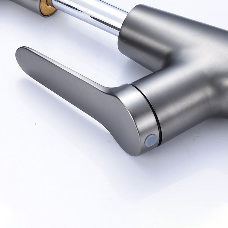 Avtoit | Modern Sink Faucet Copper Single Handle Low Arc Pull-Out Sink Faucet