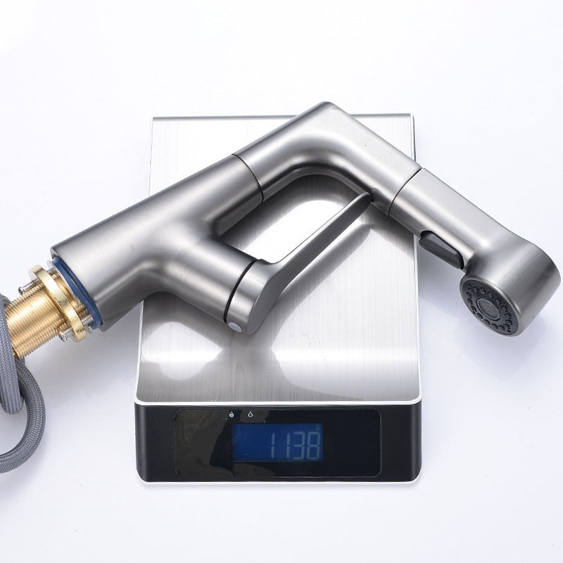 Avtoit | Modern Sink Faucet Copper Single Handle Low Arc Pull-Out Sink Faucet