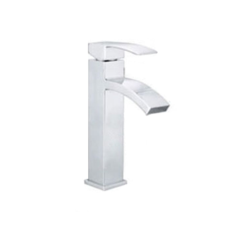 Avtoit | Cubic Chrome Bathroom Faucet Low Arc Single Lever Basin Faucet