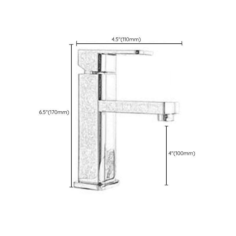 Avtoit | Cubic Chrome Bathroom Faucet Low Arc Single Lever Basin Faucet
