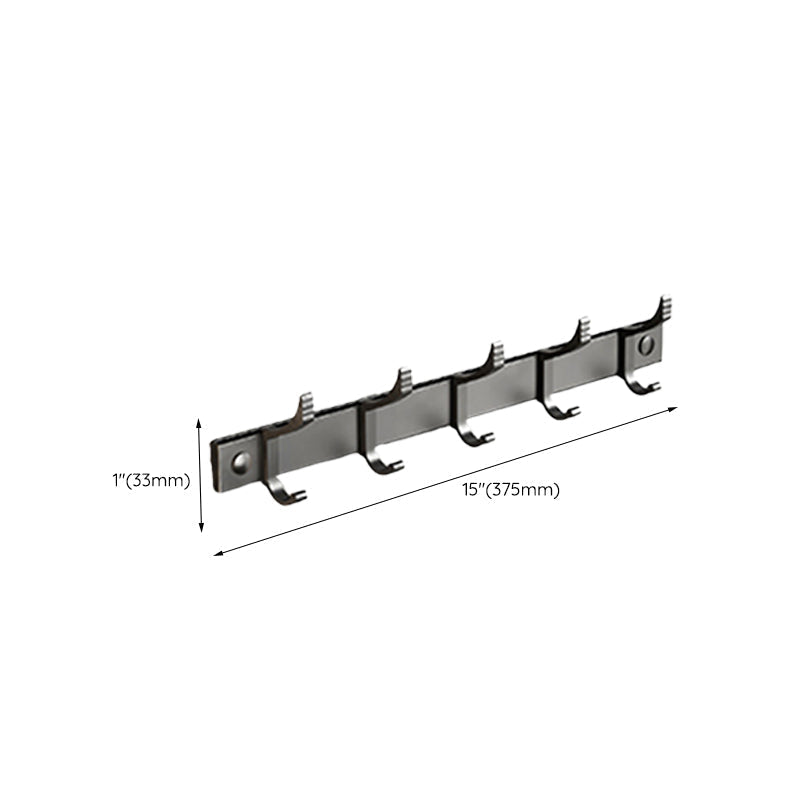 Avtoit | Contemporary bathroom accessory set with black finish and bath shelf/towel bar
