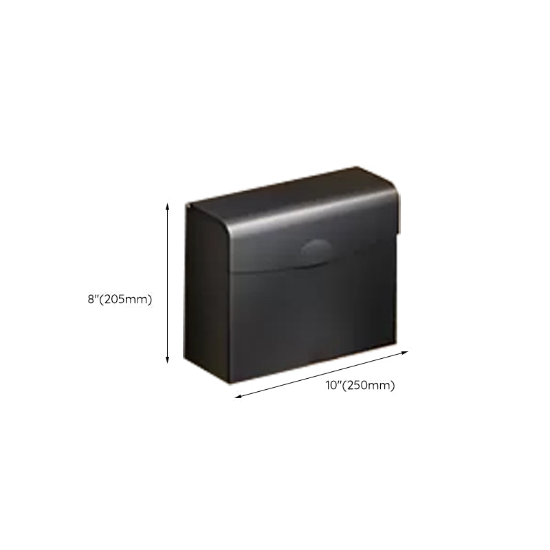 Avtoit | Contemporary bathroom accessory set with black finish and bath shelf/towel bar