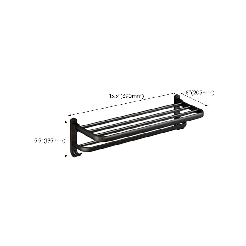 Avtoit | Classic Bathroom Accessories Set in Aluminum Black Finish Bathrobe Hook/ Towel Bar