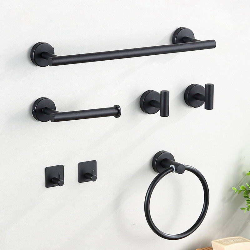 Avtoit | Modern Bathroom Hardware Set in Stainless Steel Brushed Chrome Towel Bar/Ring & Bathrobe Hook