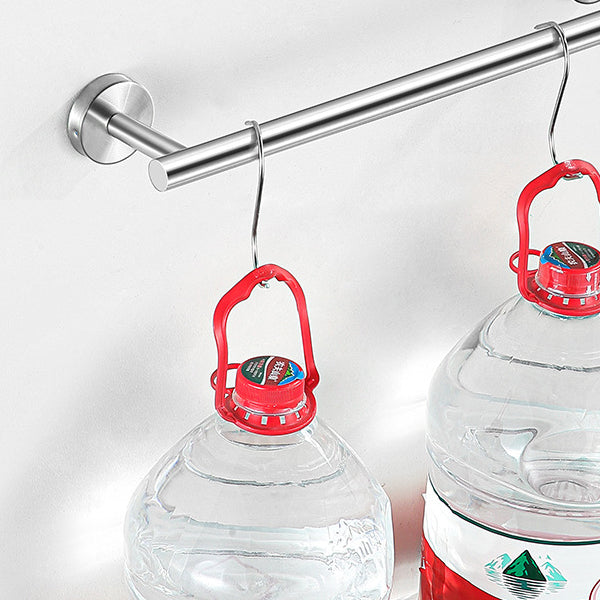 Avtoit | Modern Bathroom Hardware Set in Stainless Steel Brushed Chrome Towel Bar/Ring & Bathrobe Hook