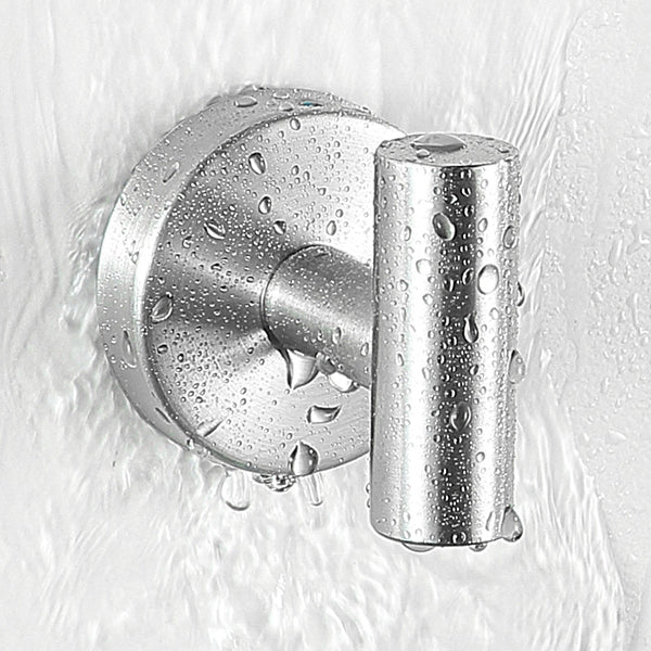 Avtoit | Modern Bathroom Hardware Set in Stainless Steel Brushed Chrome Towel Bar/Ring & Bathrobe Hook