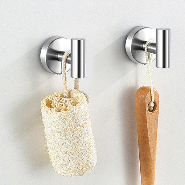 Avtoit | Modern Bathroom Hardware Set in Stainless Steel Brushed Chrome Towel Bar/Ring & Bathrobe Hook