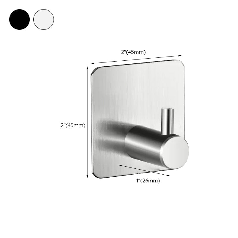 Avtoit | Modern Bathroom Hardware Set in Stainless Steel Brushed Chrome Towel Bar/Ring & Bathrobe Hook