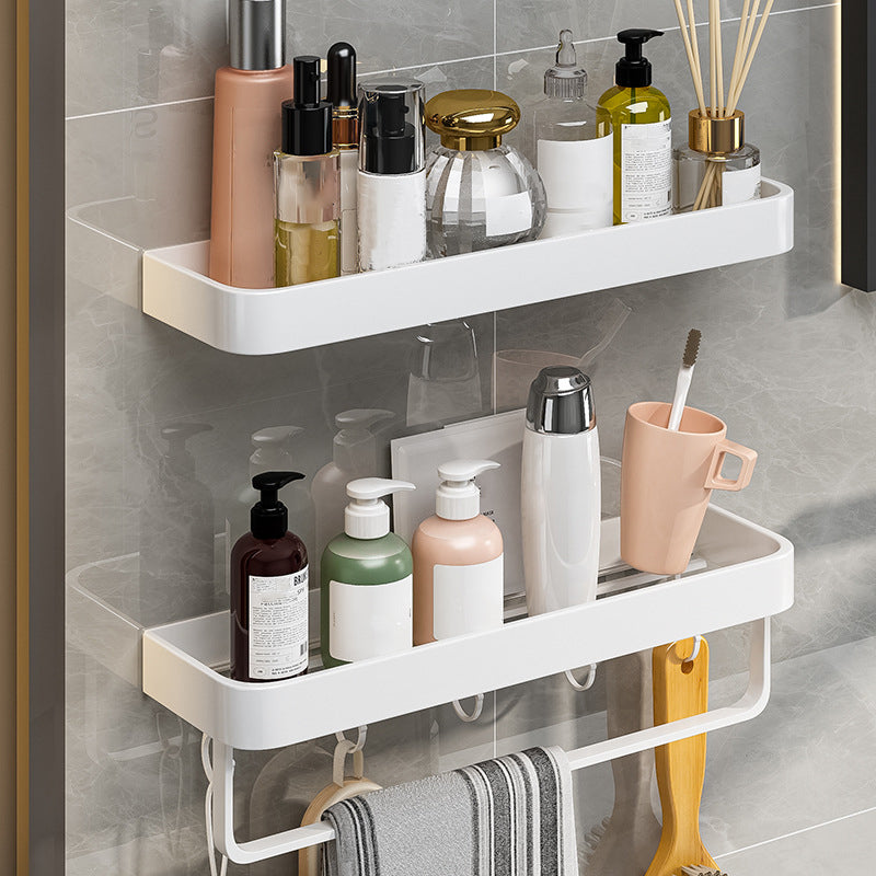 Avtoit | Contemporary Bathroom Accessory Set Metal Bath Shelf in White