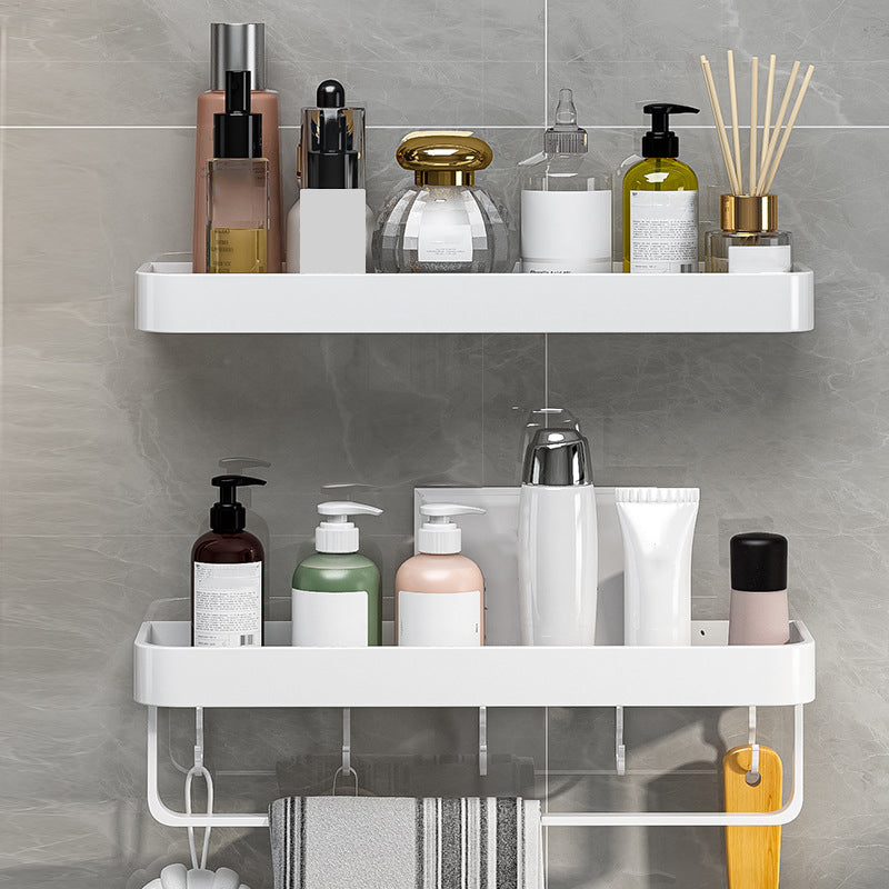 Avtoit | Contemporary Bathroom Accessory Set Metal Bath Shelf in White