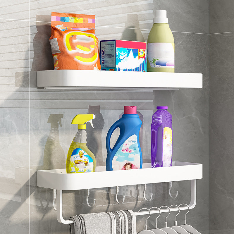 Avtoit | Contemporary Bathroom Accessory Set Metal Bath Shelf in White