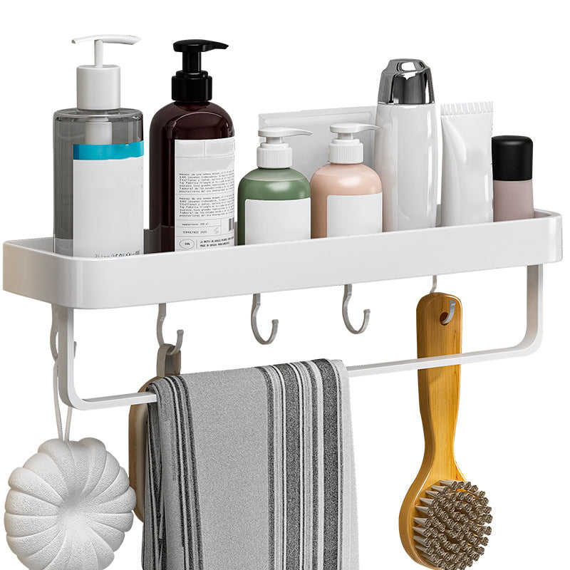 Avtoit | Contemporary Bathroom Accessory Set Metal Bath Shelf in White