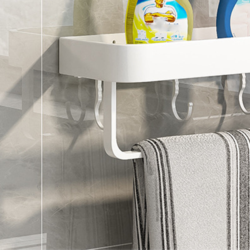 Avtoit | Contemporary Bathroom Accessory Set Metal Bath Shelf in White