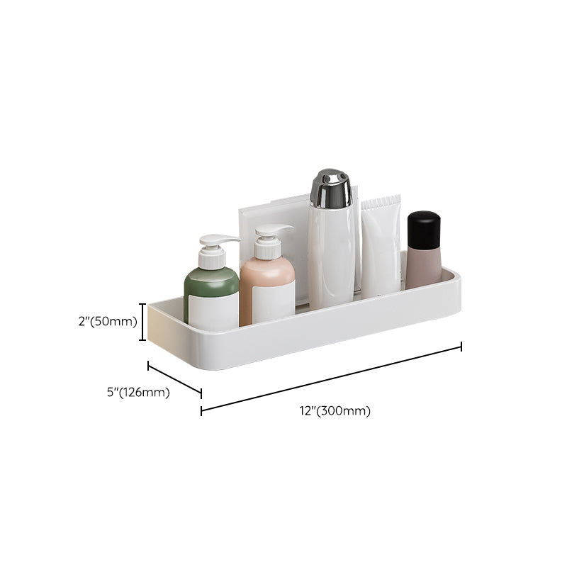 Avtoit | Contemporary Bathroom Accessory Set Metal Bath Shelf in White