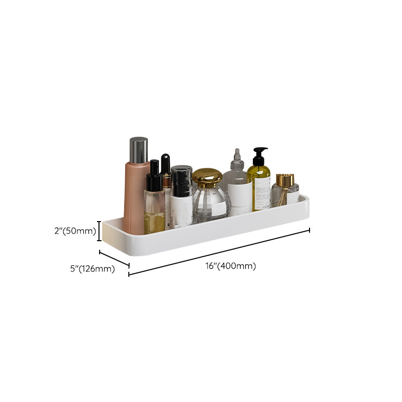 Avtoit | Contemporary Bathroom Accessory Set Metal Bath Shelf in White