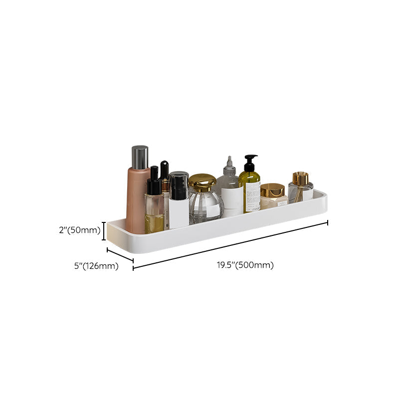 Avtoit | Contemporary Bathroom Accessory Set Metal Bath Shelf in White