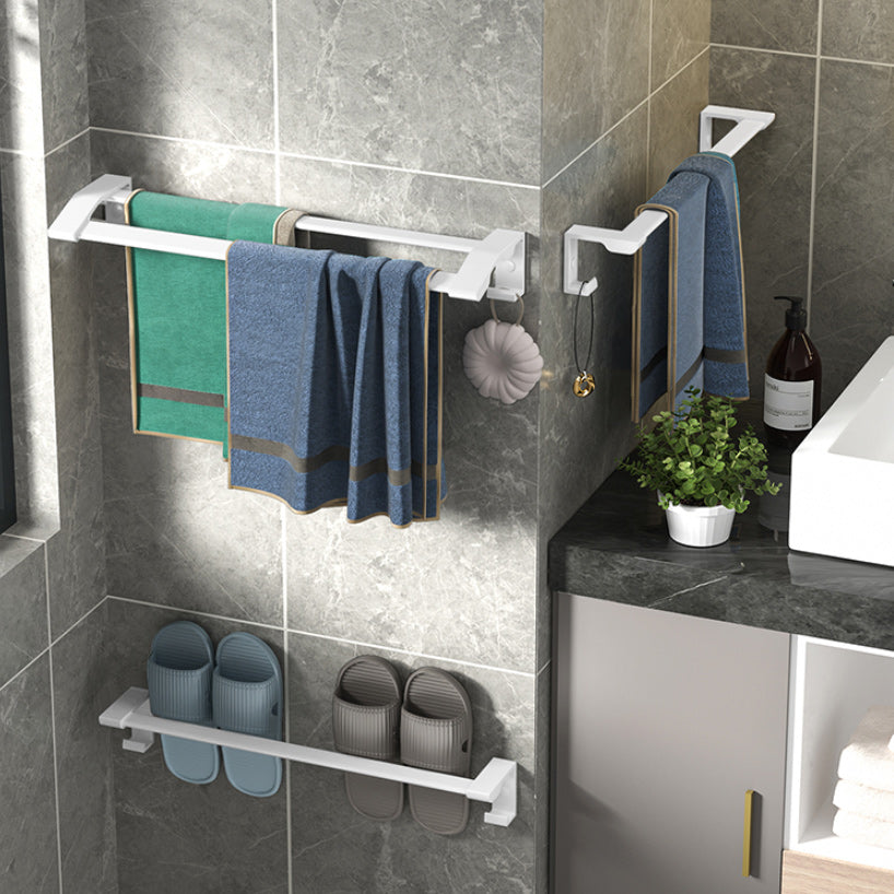 Avtoit | Modern White Bathroom Hardware Set Towel Rack Bath Shelf Bathroom Hardware Set