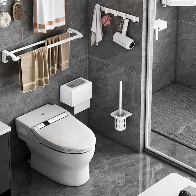 Avtoit | Modern White Bathroom Hardware Set Towel Rack Bath Shelf Bathroom Hardware Set