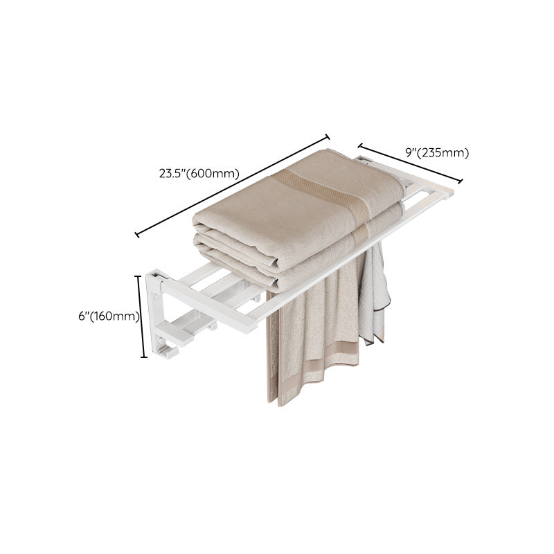 Avtoit | Modern White Bathroom Hardware Set Towel Rack Bath Shelf Bathroom Hardware Set