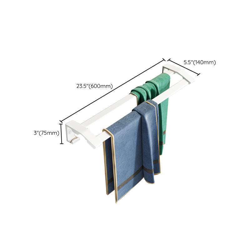 Avtoit | Modern White Bathroom Hardware Set Towel Rack Bath Shelf Bathroom Hardware Set