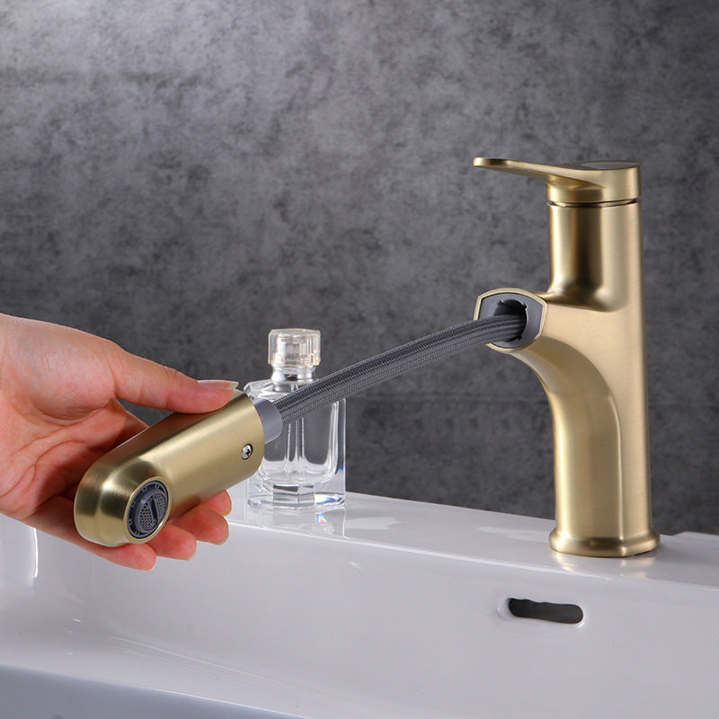 Avtoit | Contemporary Basin Faucet Copper Pure Color Single Lever Retractable Basin Faucet