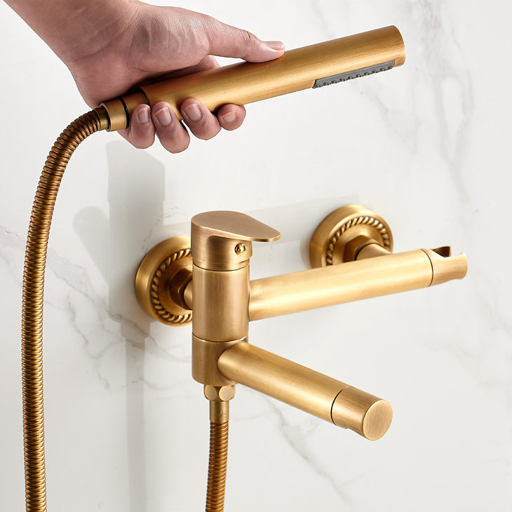 Avtoit | Contemporary Wall Mounted Bathtub Filler Single Handle Metal Faucet