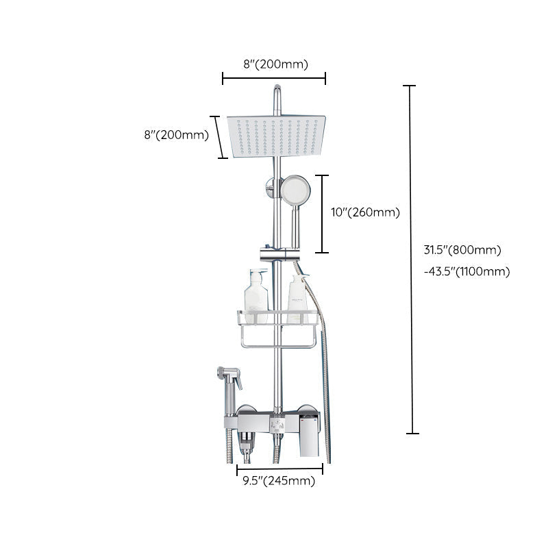 Avtoit | Modern Shower System Handle Lever Wall Mounted Spot Resist Copper Shower System