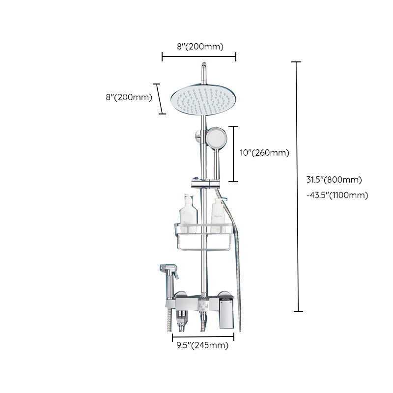 Avtoit | Modern Shower System Handle Lever Wall Mounted Spot Resist Copper Shower System