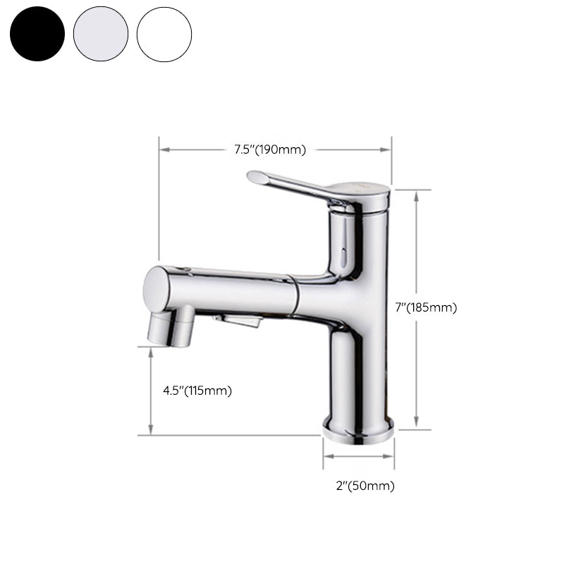 Avtoit | Round contemporary bathroom faucet with lever handle and single hole installation