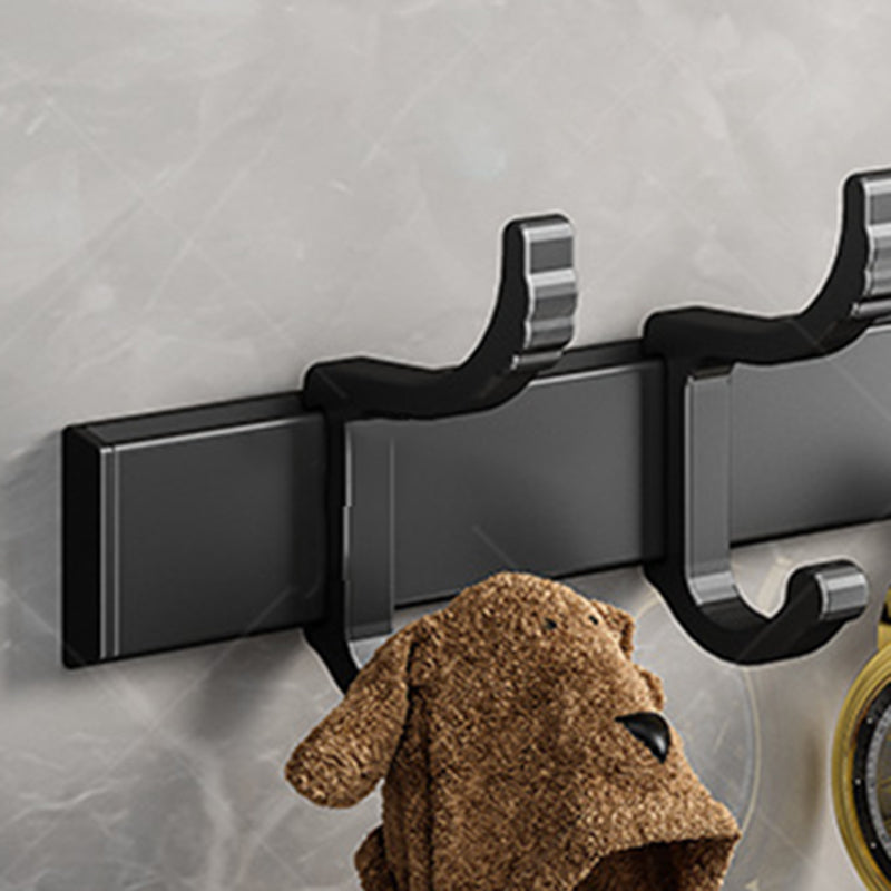 Avtoit | Black Aluminum Bathroom Accessory Set Modern Bathroom Shelf / Towel Bar & Paper Holder