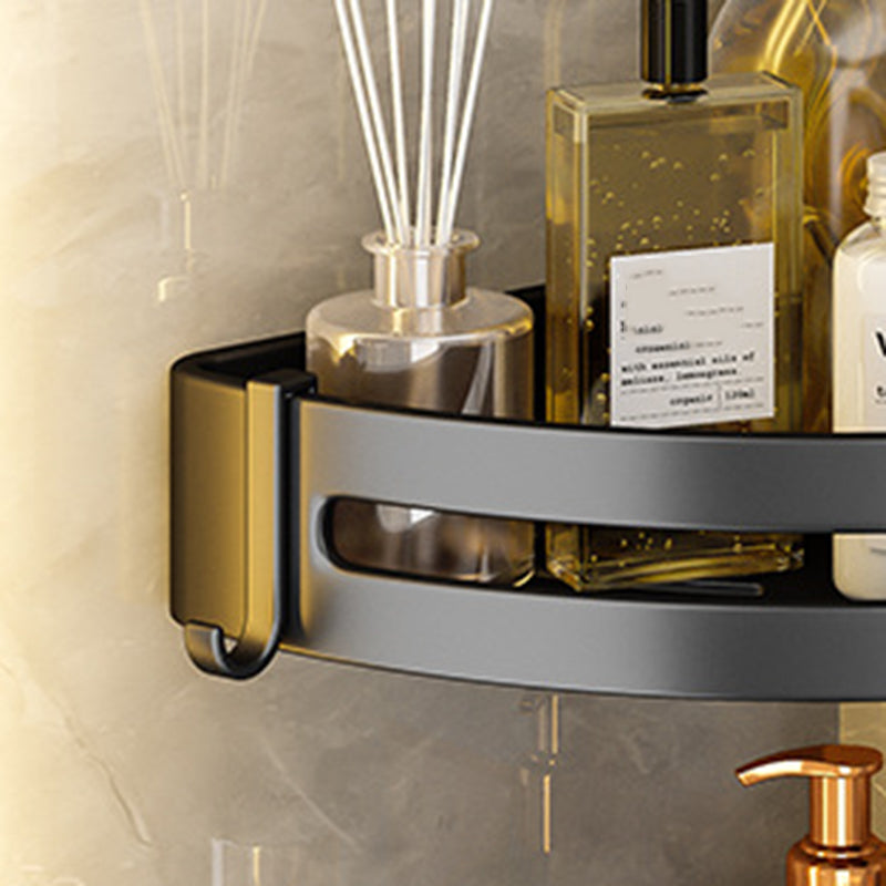 Avtoit | Black Aluminum Bathroom Accessory Set Modern Bathroom Shelf / Towel Bar & Paper Holder