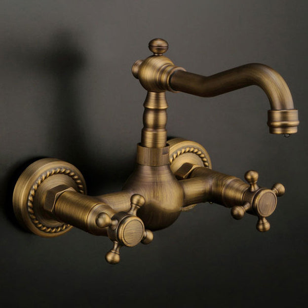 Avtoit | Traditional Wall-Mounted Copper Clawfoot Bathtub Faucet Trim Low Arc Clawfoot Bathtub Faucet