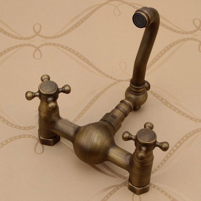 Avtoit | Traditional Wall-Mounted Copper Clawfoot Bathtub Faucet Trim Low Arc Clawfoot Bathtub Faucet