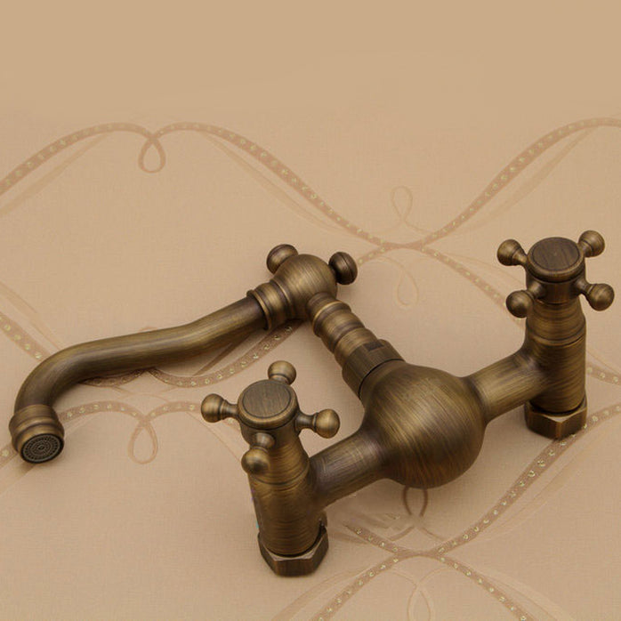 Avtoit | Traditional Wall-Mounted Copper Clawfoot Bathtub Faucet Trim Low Arc Clawfoot Bathtub Faucet