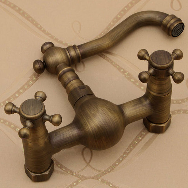 Avtoit | Traditional Wall-Mounted Copper Clawfoot Bathtub Faucet Trim Low Arc Clawfoot Bathtub Faucet