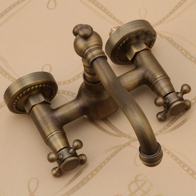 Avtoit | Traditional Wall-Mounted Copper Clawfoot Bathtub Faucet Trim Low Arc Clawfoot Bathtub Faucet