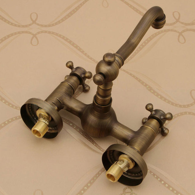 Avtoit | Traditional Wall-Mounted Copper Clawfoot Bathtub Faucet Trim Low Arc Clawfoot Bathtub Faucet