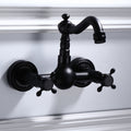 Avtoit | Traditional Wall Mounted Metal Bathtub Filler Low Arc Waterfall Bathroom Faucet