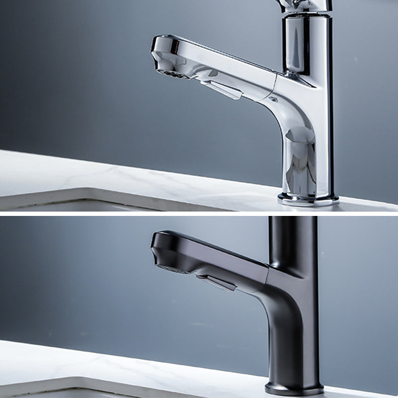 Avtoit | Vessel Sink Faucet Modern Pull-Out Bathroom Faucet with One Lever Handle
