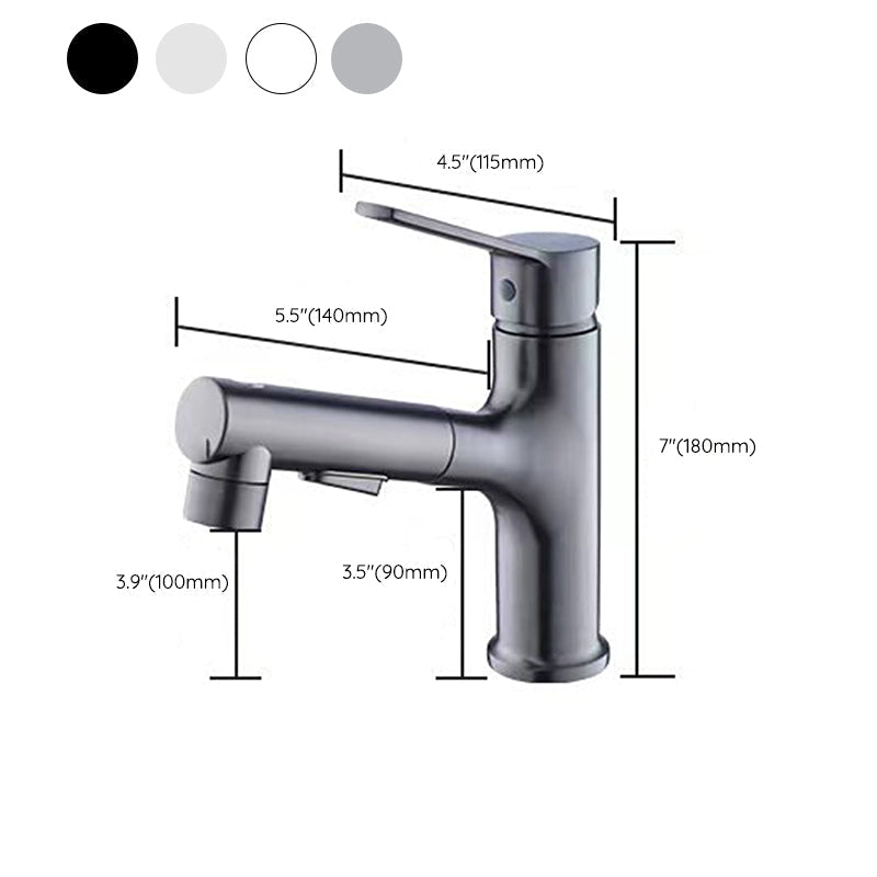Avtoit | Vessel Sink Faucet Modern Pull-Out Bathroom Faucet with One Lever Handle