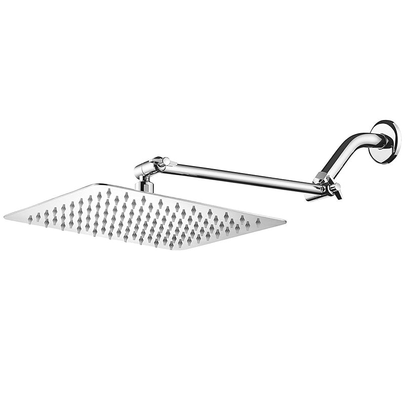 Avtoit | Contemporary Shower Combo Fixed Shower Head Stainless Steel Wall Mount Square Shower Head