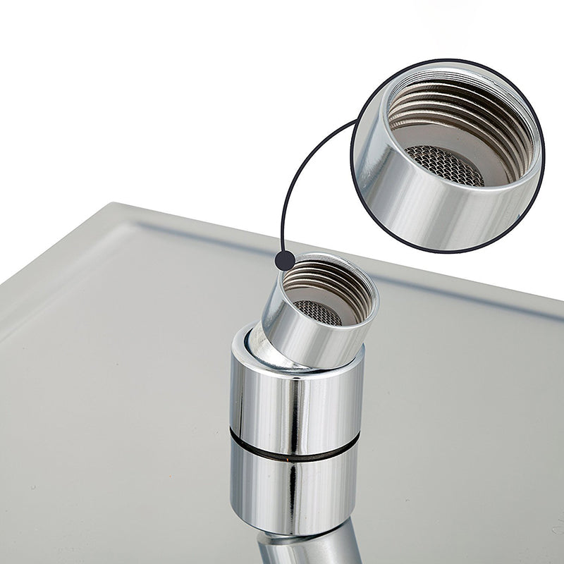 Avtoit | Contemporary Shower Combo Fixed Shower Head Stainless Steel Wall Mount Square Shower Head