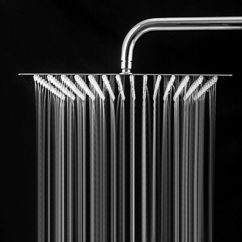 Avtoit | Contemporary Shower Combo Fixed Shower Head Stainless Steel Wall Mount Square Shower Head