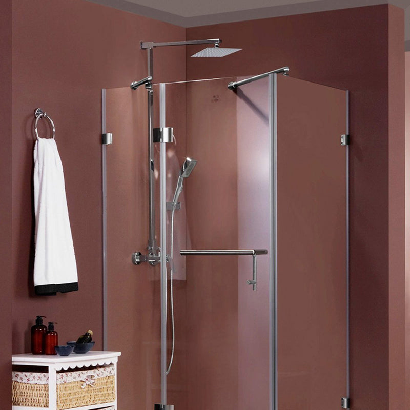 Avtoit | Contemporary Shower Combo Fixed Shower Head Stainless Steel Wall Mount Square Shower Head