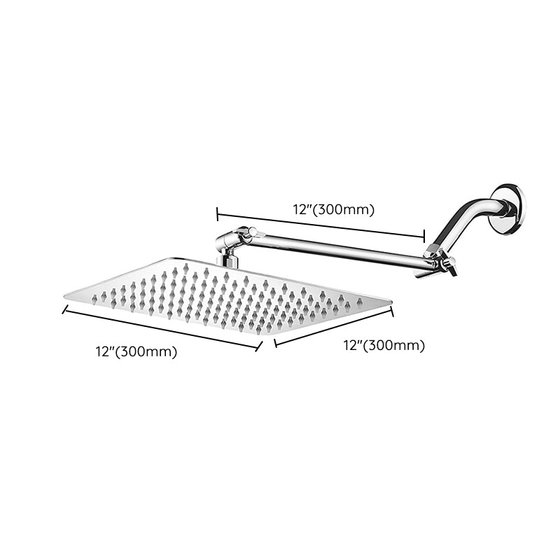 Avtoit | Contemporary Shower Combo Fixed Shower Head Stainless Steel Wall Mount Square Shower Head